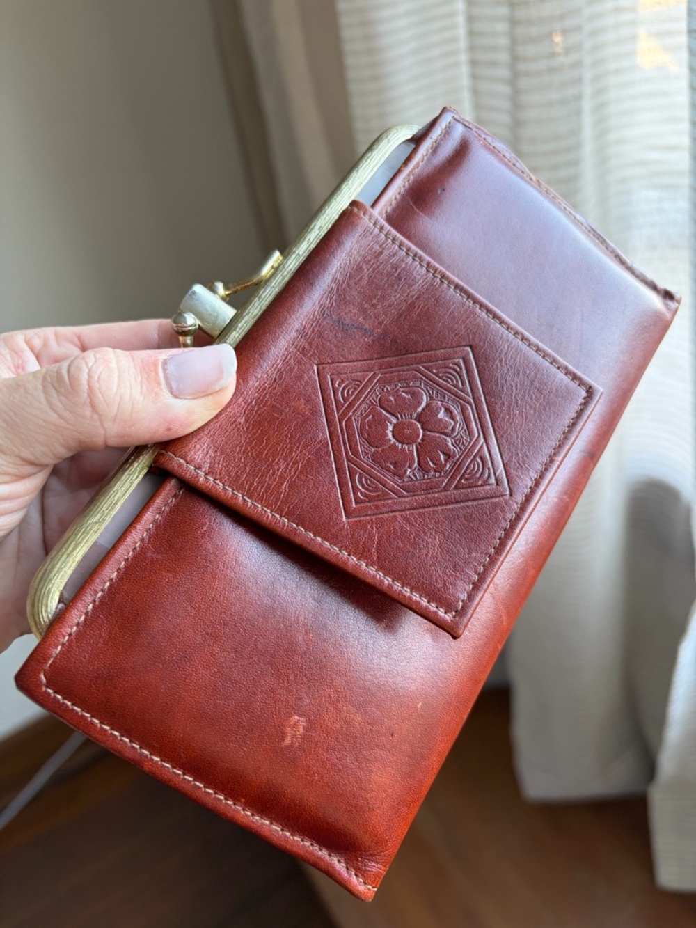 Vintage Genuine Leather Wallet / Clutch 🤎